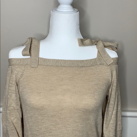 J. Crew Tie Shoulder Off-the-Shoulder Sweater - Picture 3 of 8